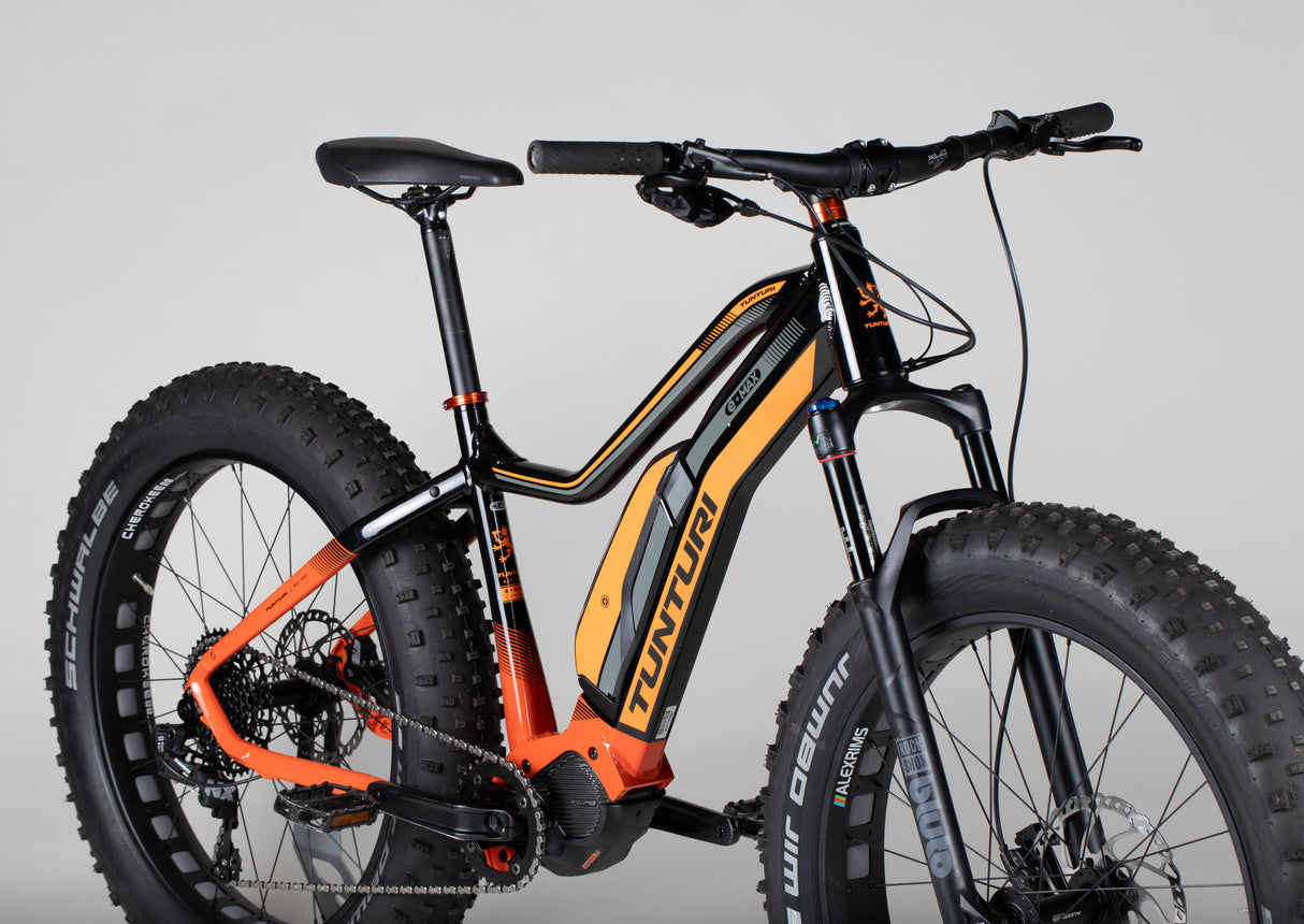 Tunturi E-Max - käytetty sähköfatbike 170–180 cm ajajalle
