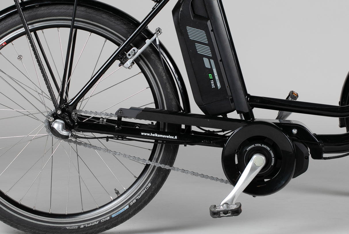 Helkama E-Trike 3sp - käytetty sähköpyörä 140-190 cm ajajalle