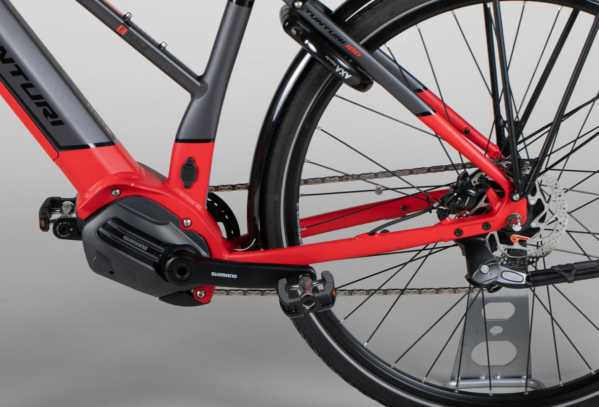 Tunturi e-Hybrid 9sp 28” - käytetty sähköpyörä 155–167 cm ajajalle