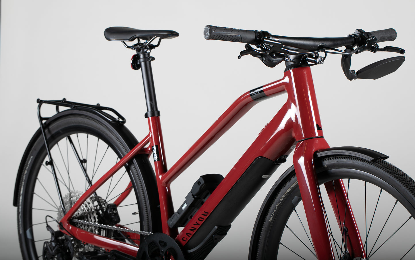 Canyon Commuter:ON 7 WMN Cherry - käytetty sähköpyörä 160-170 cm ajajalle