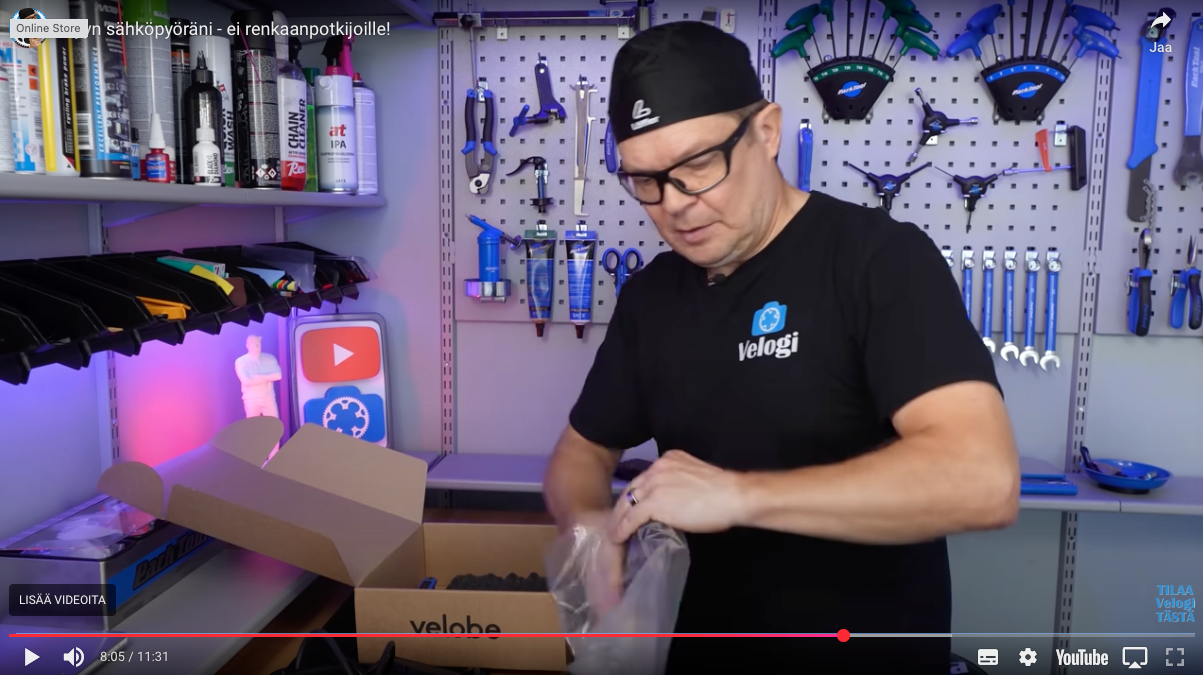 Lataa video: Katso, miten Velogi laittoi vanhan sähköpyöränsä myyntiin Velobelle